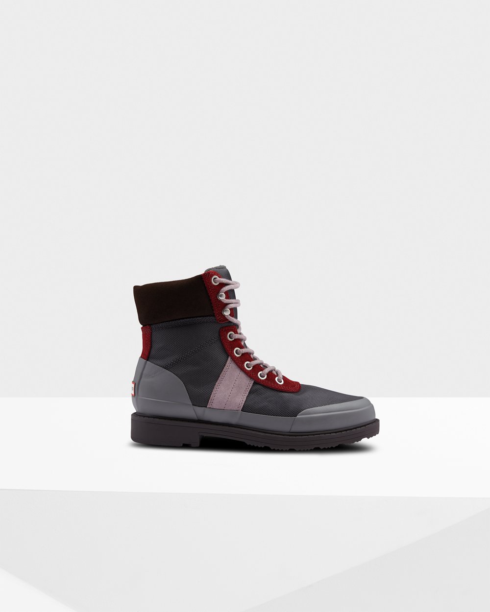Botins Hunter Feminina Cinzentas Escuro/Marrom/Cinzentas Vermelhas - Original Insulated Commando - 1